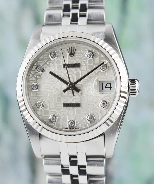 (image for) A ROLEX MID SIZE STEEL OYSTER PERPETUAL DATEJUST / 68274
